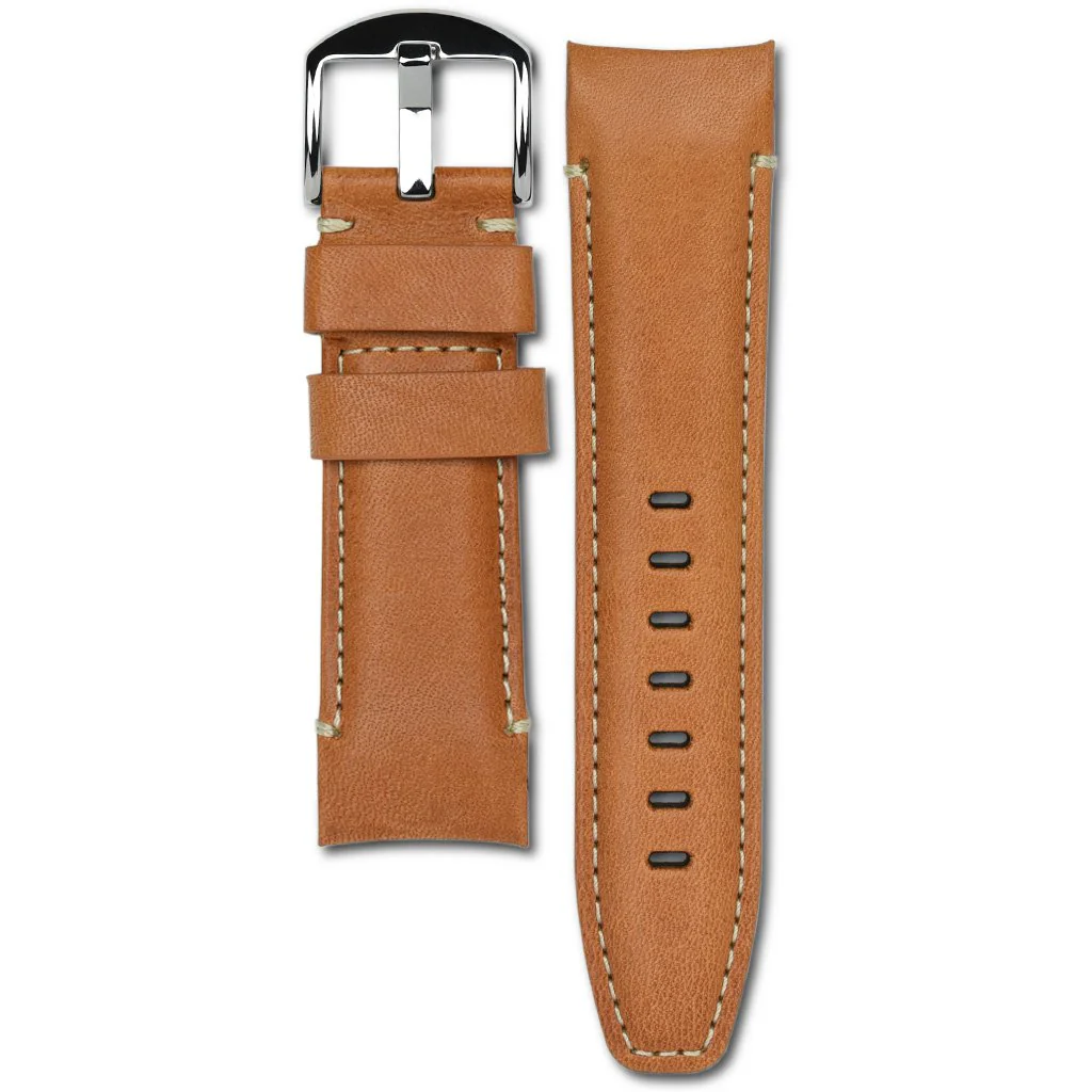 Curved End Leather Strap for Panerai Luminor 44mm Models with Tang Buckle - Image 6