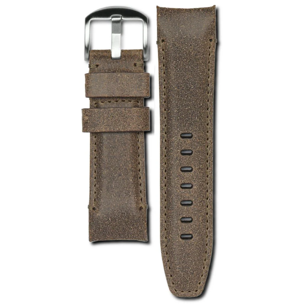Curved End Leather Strap for Panerai Luminor Submersible Models with Tang Buckle - Image 8