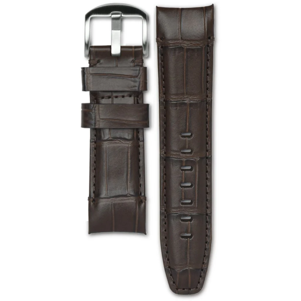 Curved End Leather Strap for Panerai Luminor Submersible Models with Tang Buckle - Image 9