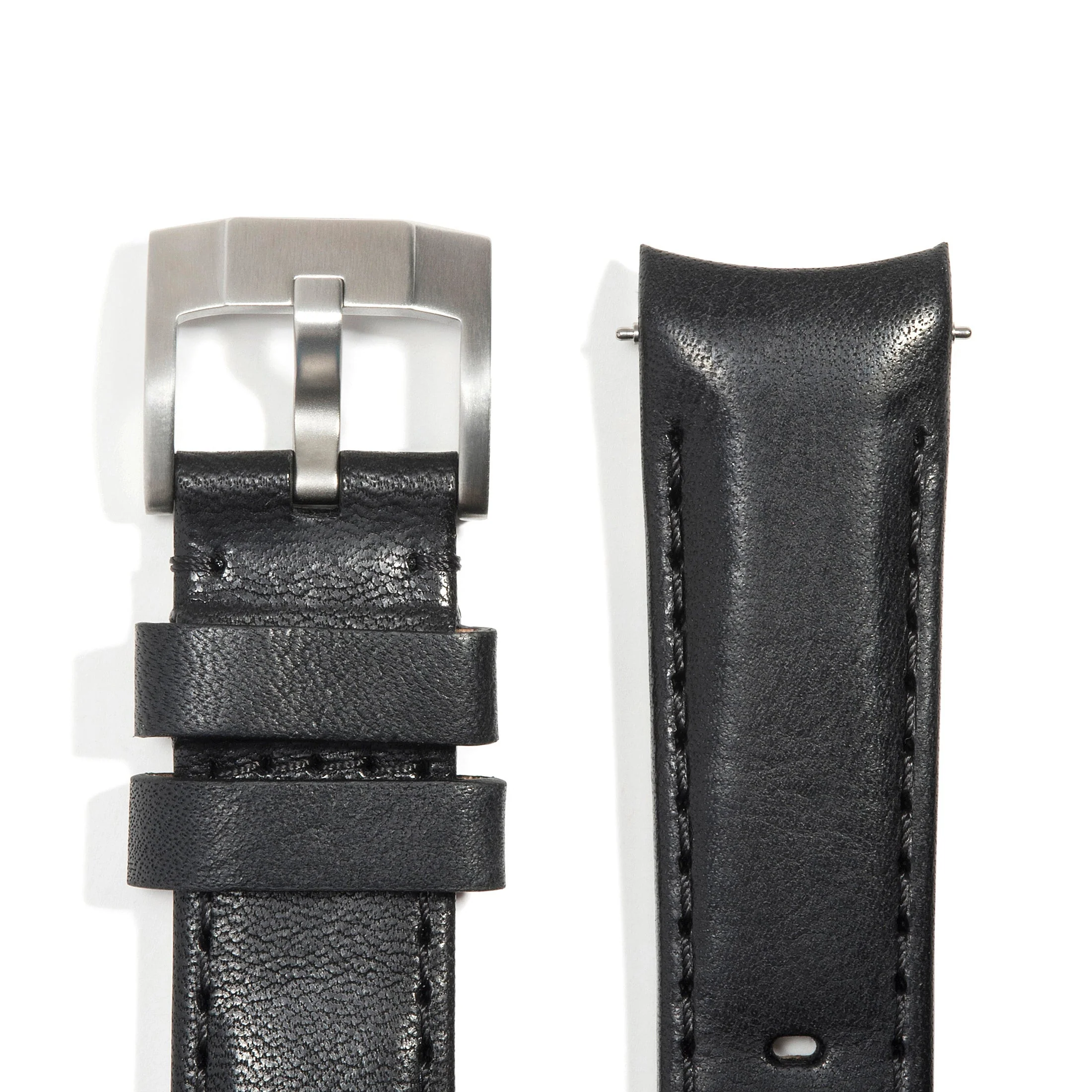 Curved End Leather Strap for Rolex Explorer II with Tang Buckle - Image 4