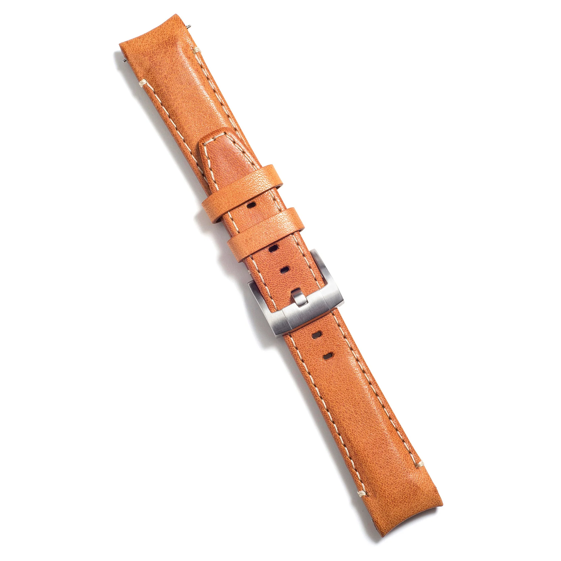 Curved End Leather Strap for Rolex GMT Master II Ceramic with Tang Buckle - Image 10