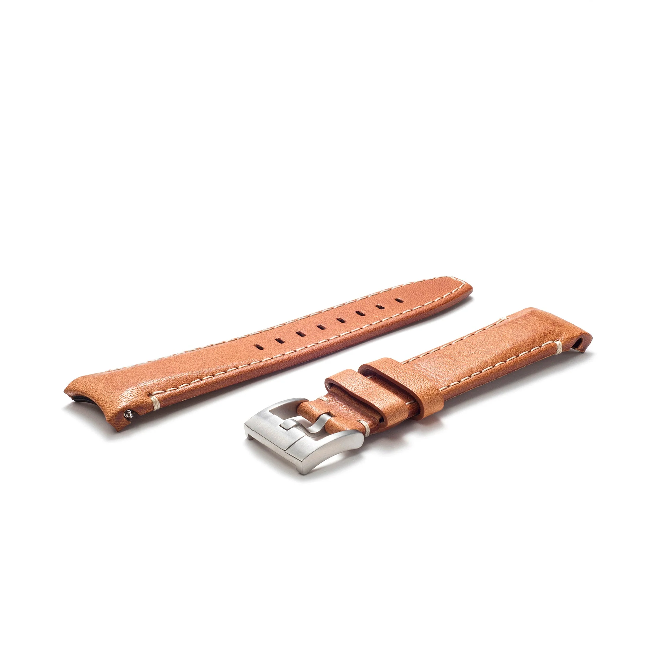 Curved End Leather Strap for Rolex GMT Master II Ceramic with Tang Buckle - Image 7