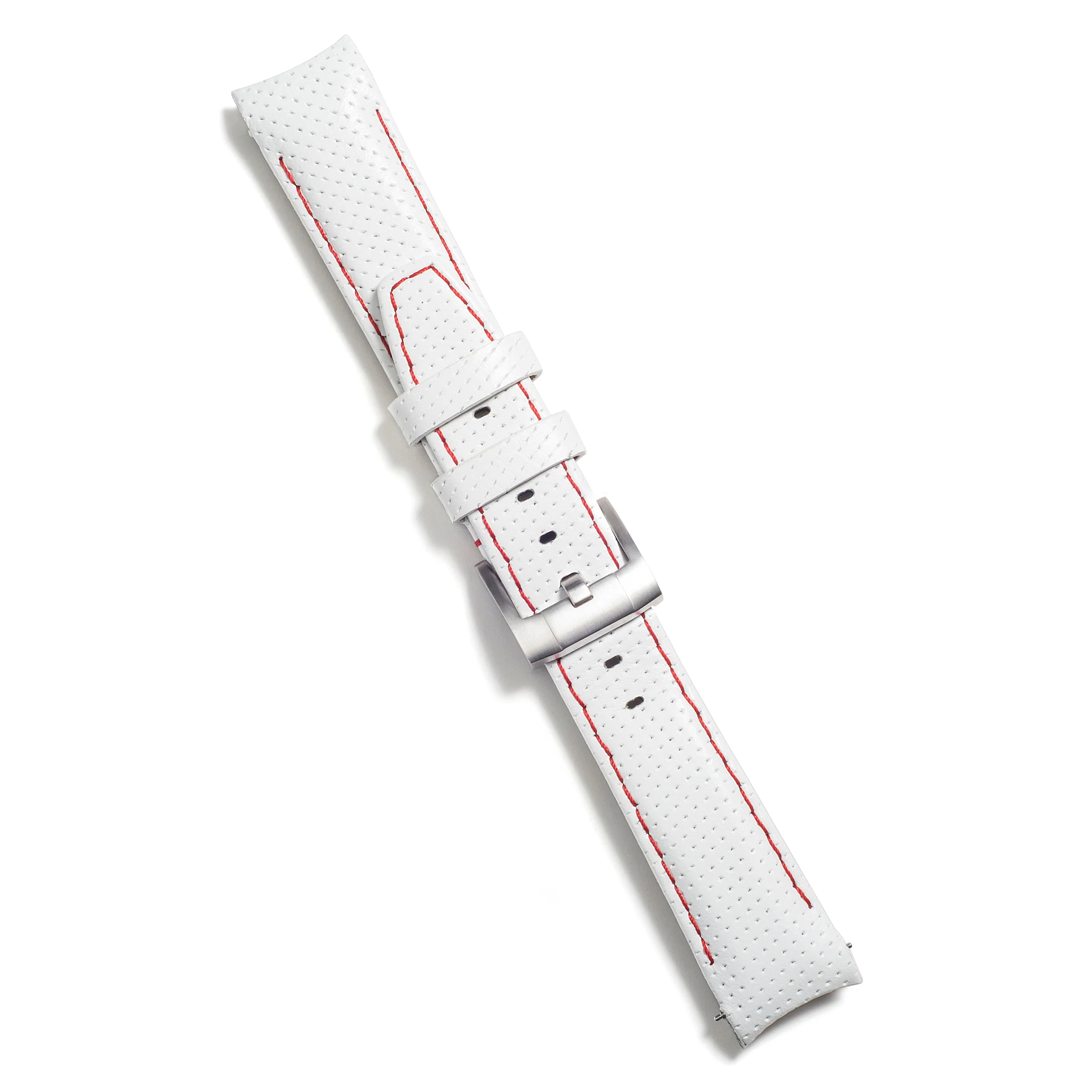 Curved End Racing Leather Strap for Rolex Explorer II with Tang Buckle - Image 7