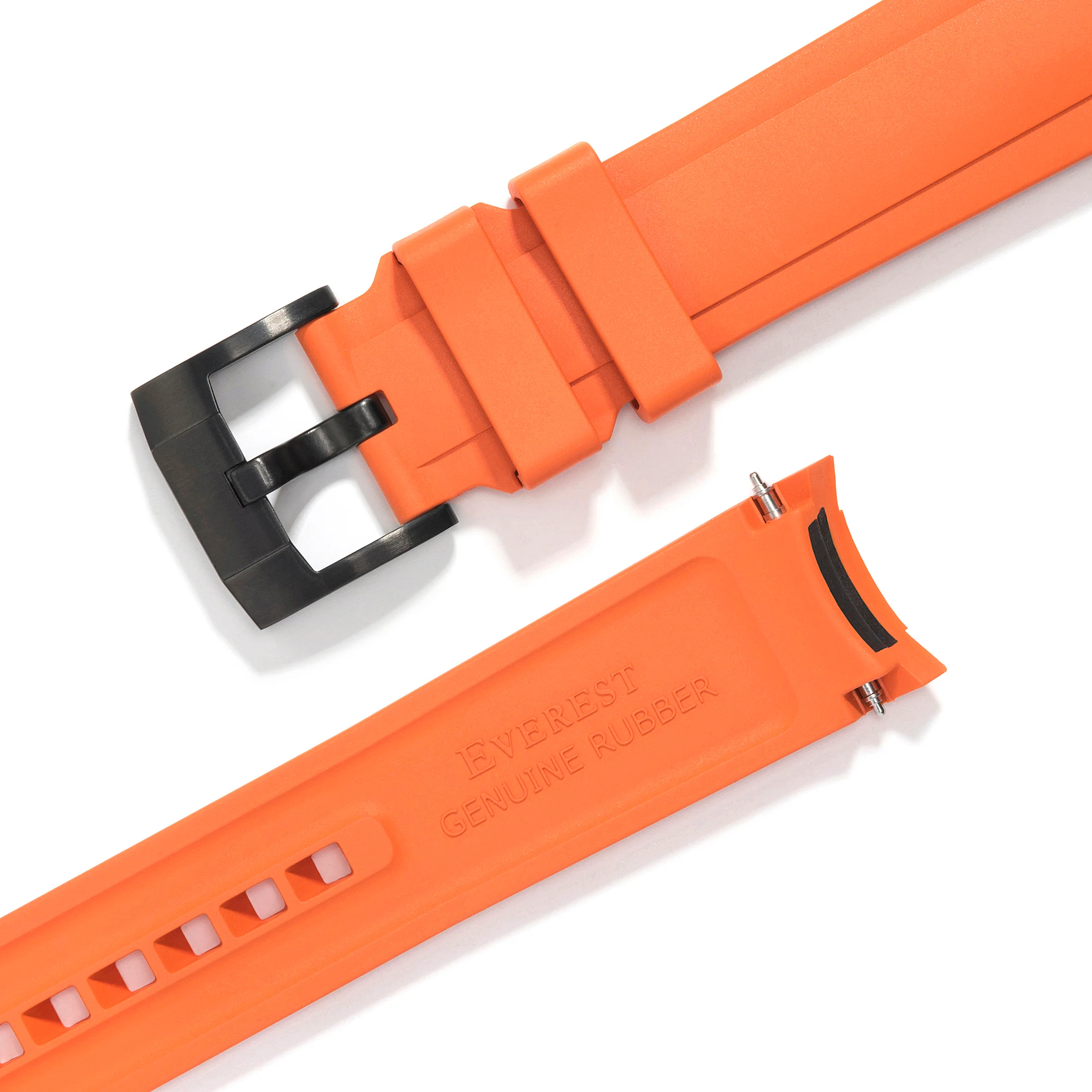 Curved End Rubber Strap for Rolex Ceramic Daytona with Tang Buckle - Image 58