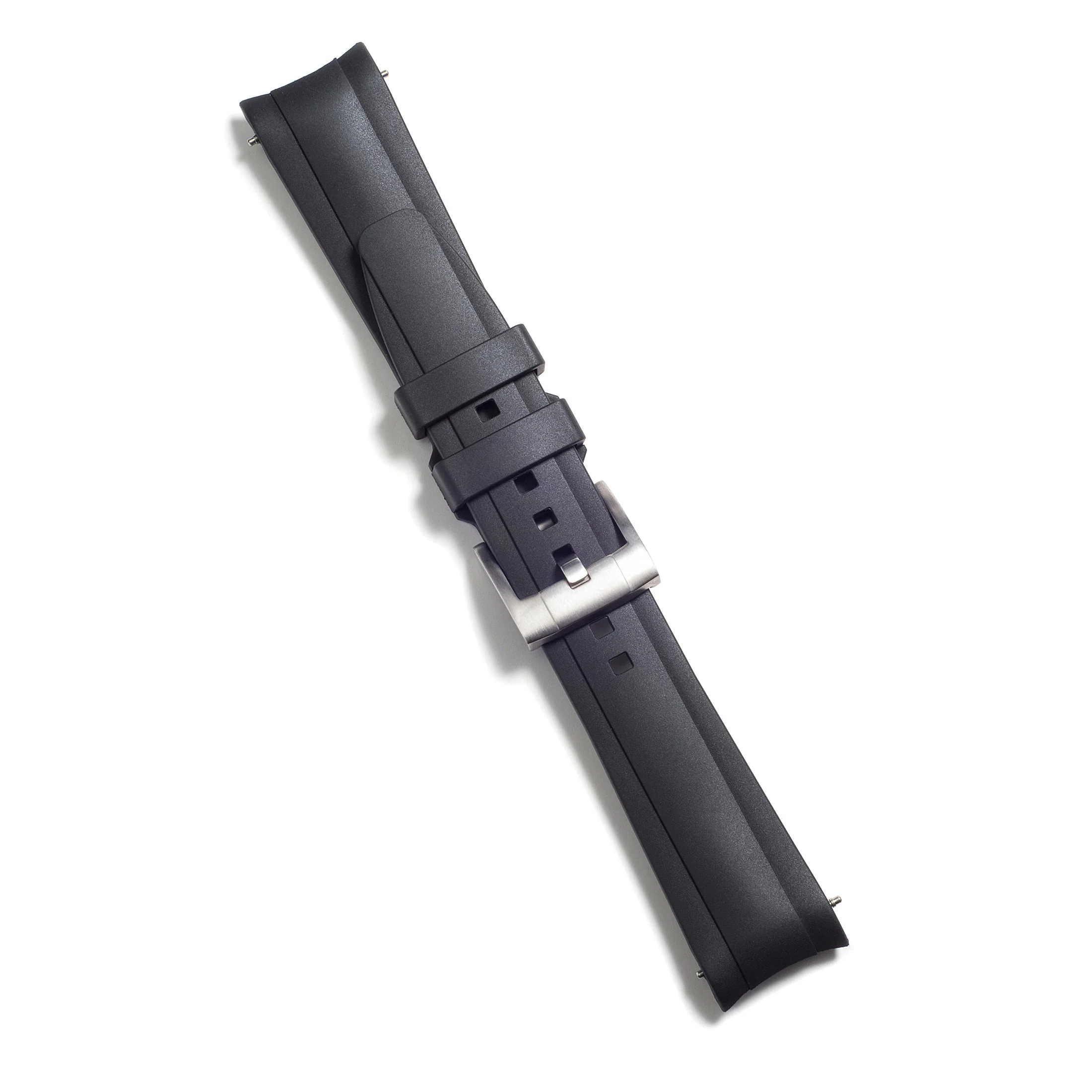 Curved End Rubber Strap for Rolex Explorer I 40mm with Tang Buckle - Image 5