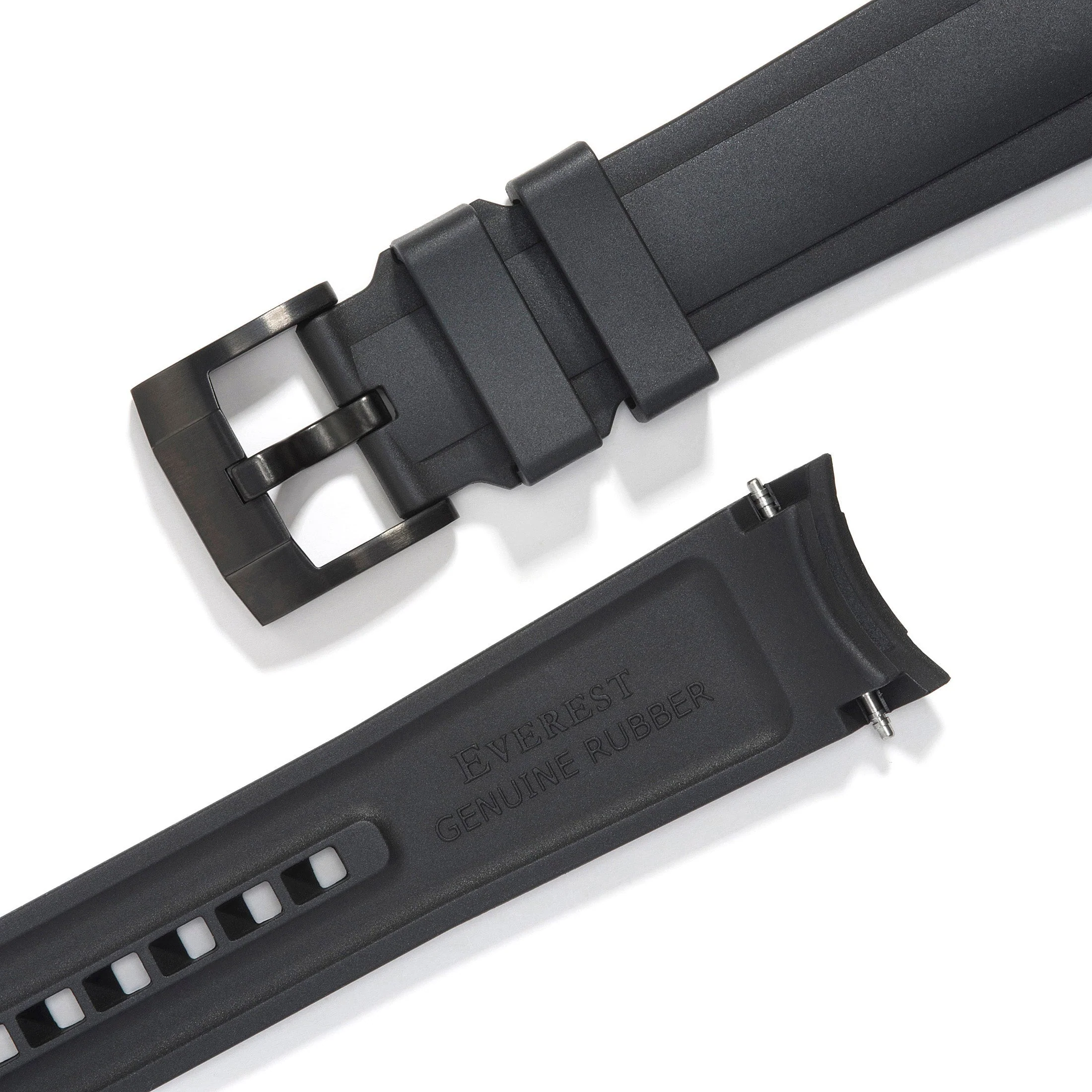 Curved End Rubber Strap for Rolex Explorer I 40mm with Tang Buckle - Image 8