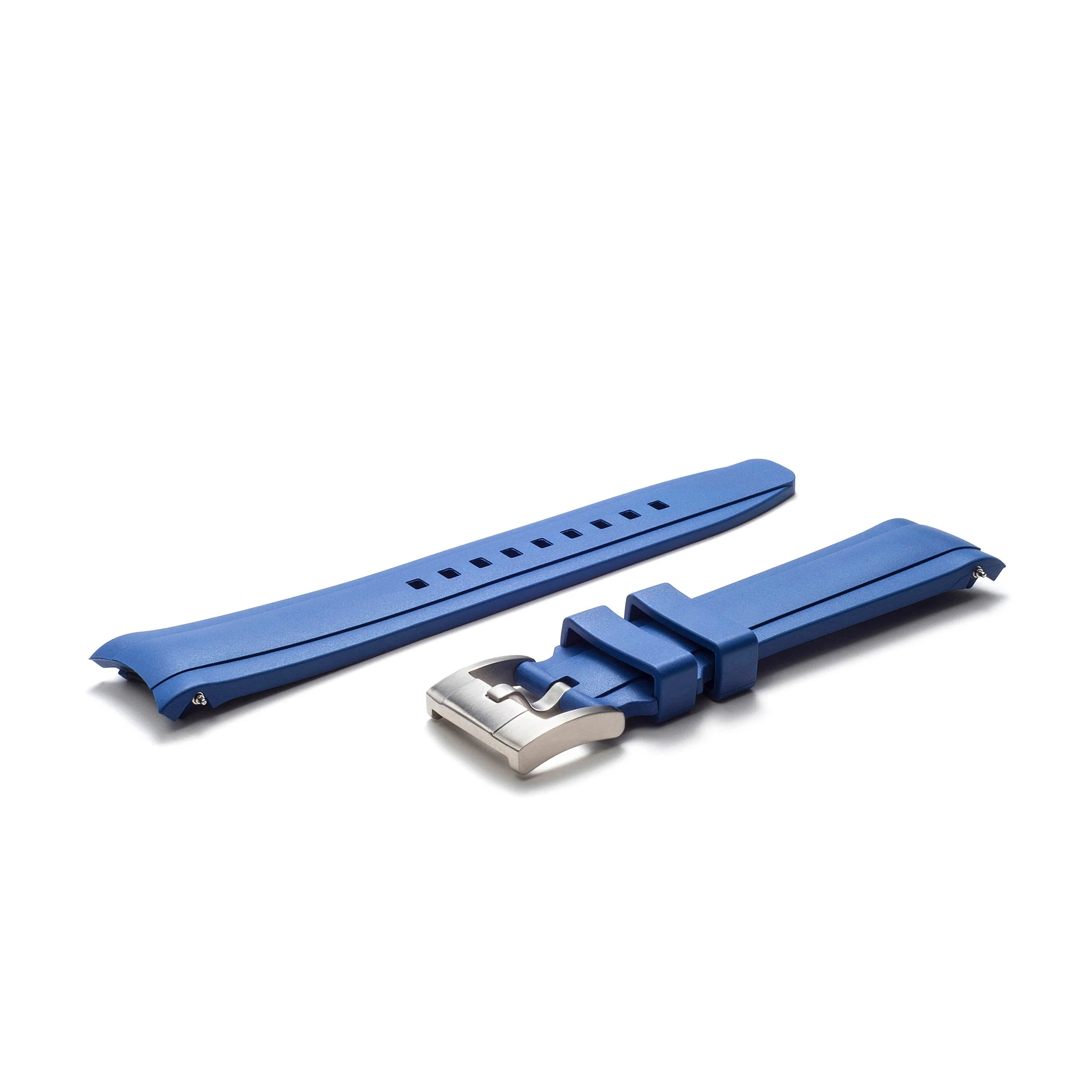 CURVED END RUBBER STRAP FOR ROLEX GMT MASTER I & II WITH TANG BUCKLE - Image 16