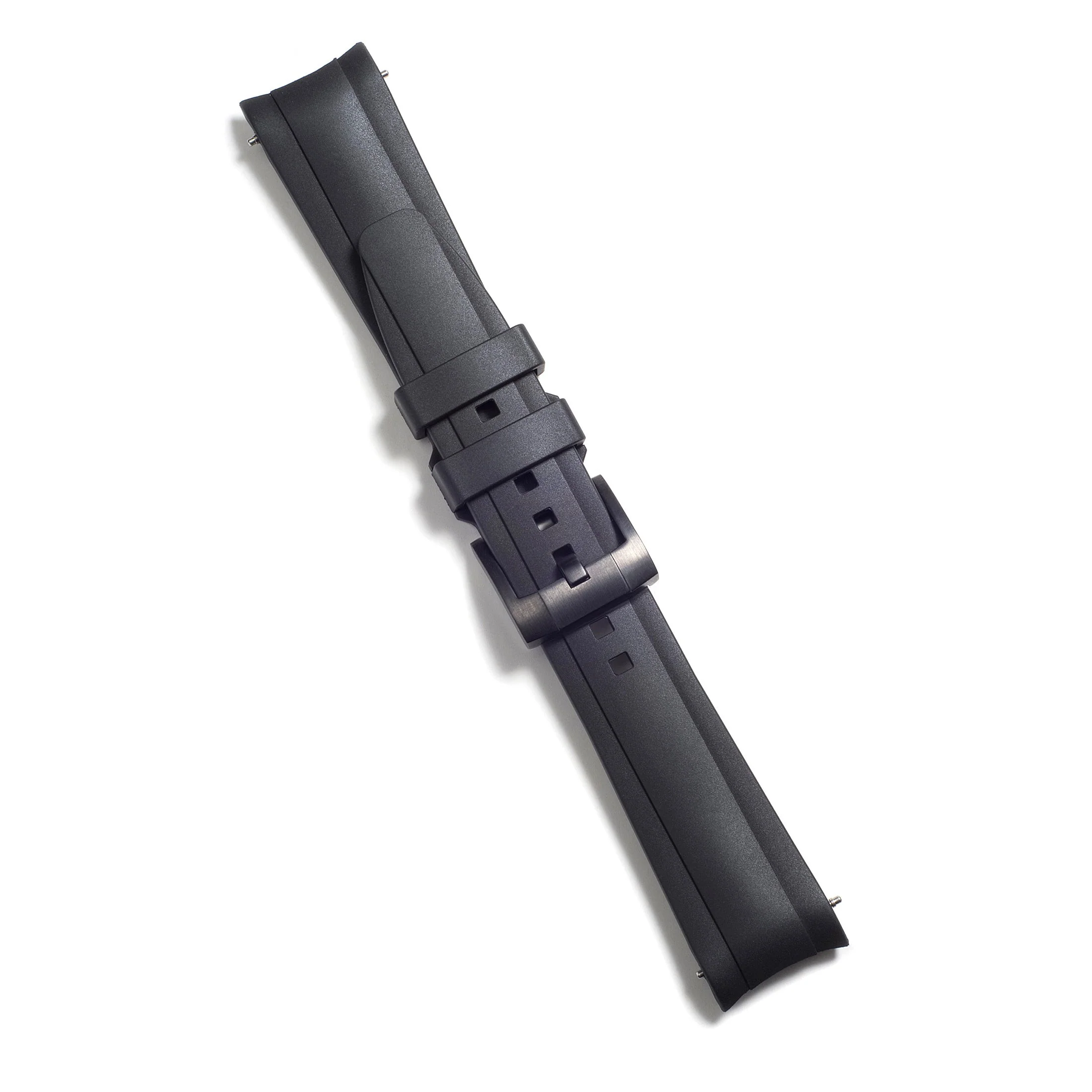 CURVED END RUBBER STRAP FOR ROLEX GMT MASTER I & II WITH TANG BUCKLE - Image 9