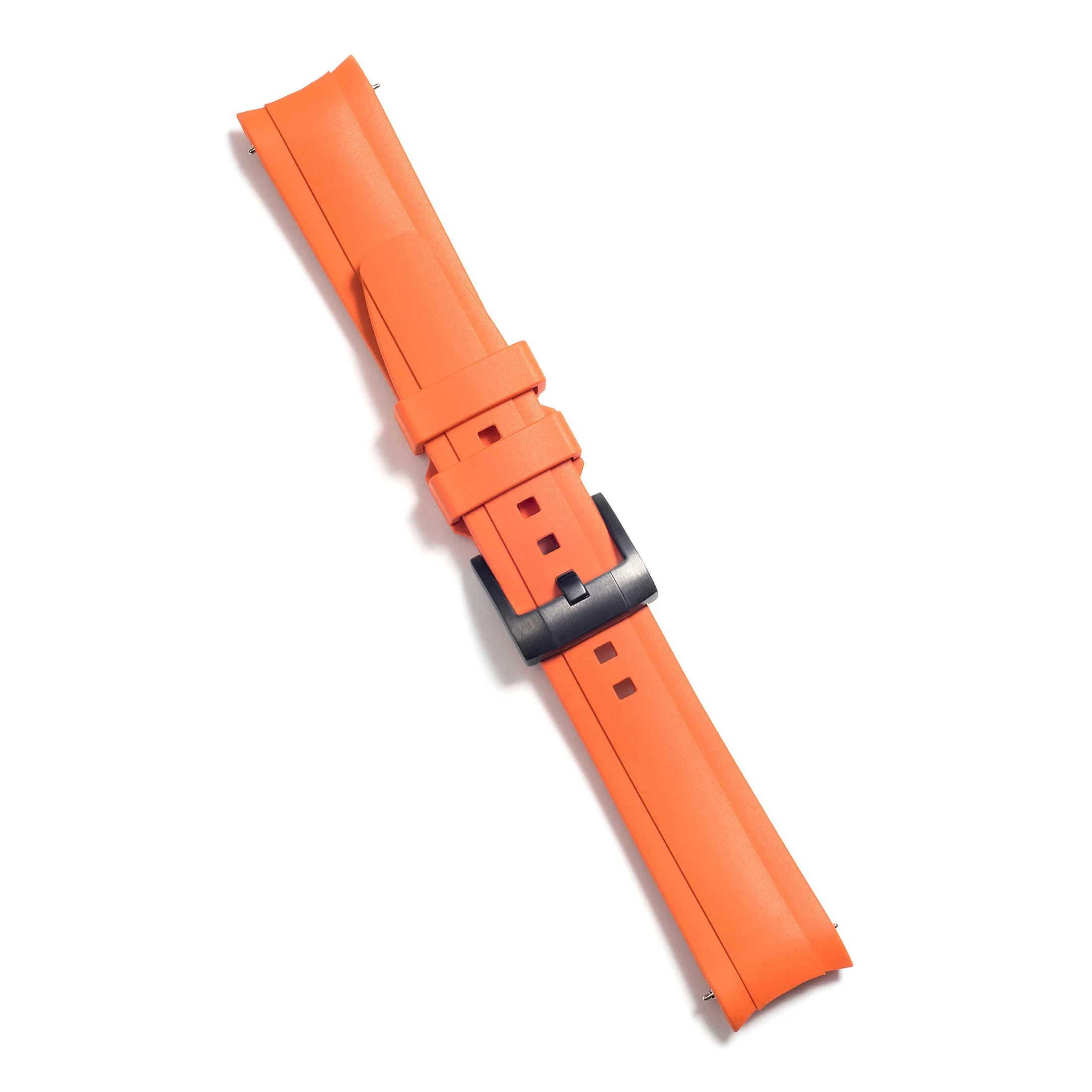 Curved End Rubber Strap for Rolex GMT Master II Ceramic with Tang Buckle - Image 65