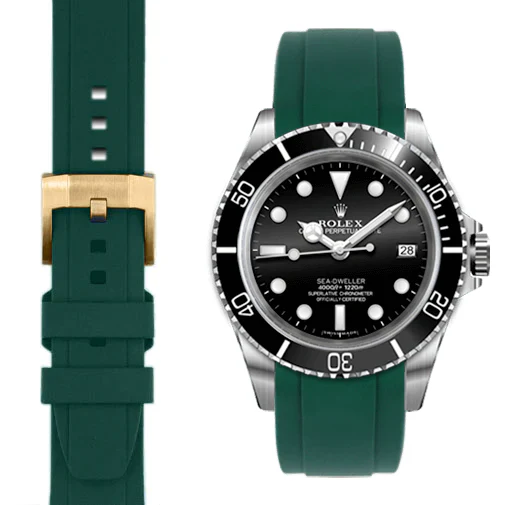 Curved End Rubber Strap for Rolex Sea-Dweller with Tang Buckle - Image 52