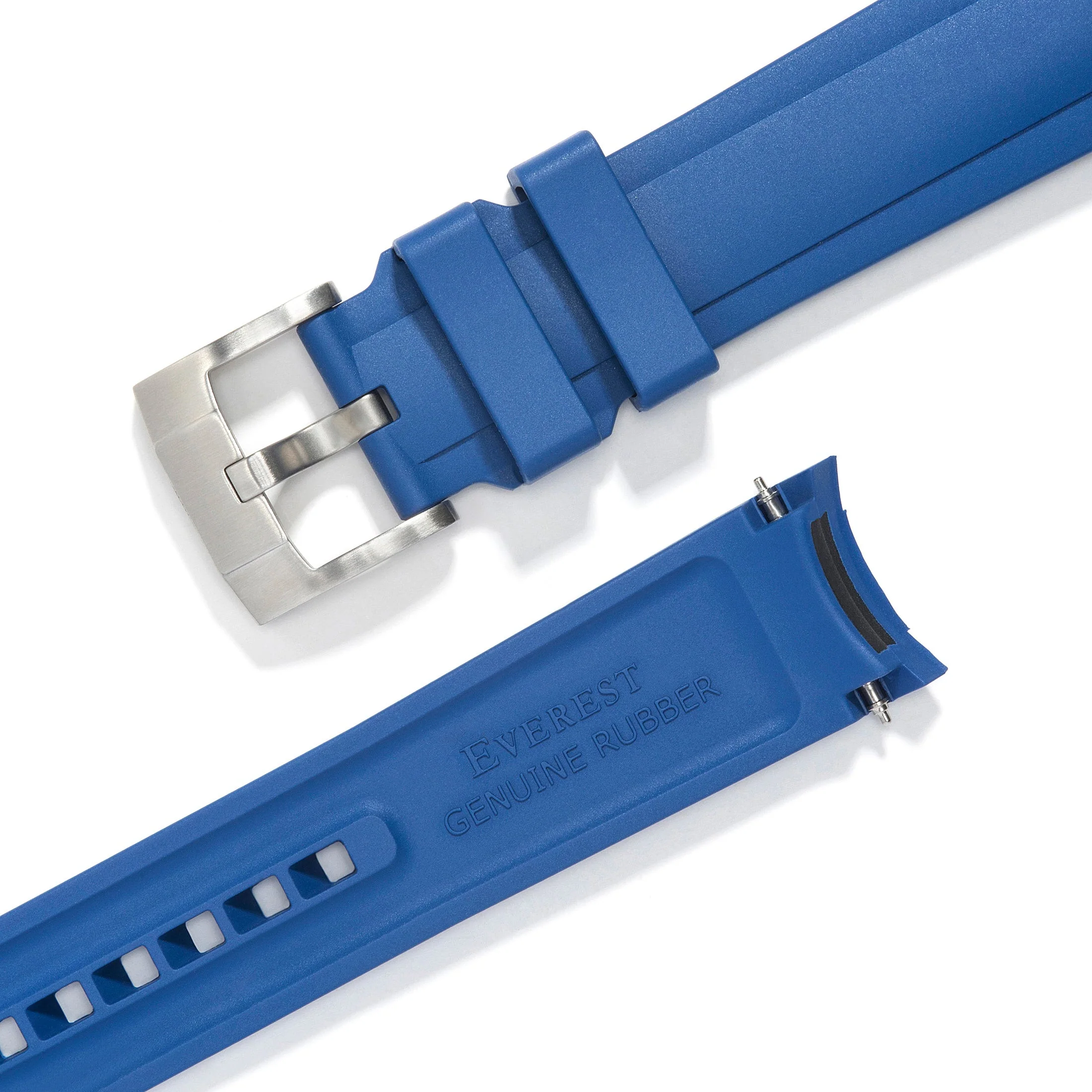 Curved End Rubber Strap for Rolex Submariner with Tang Buckle - Image 17
