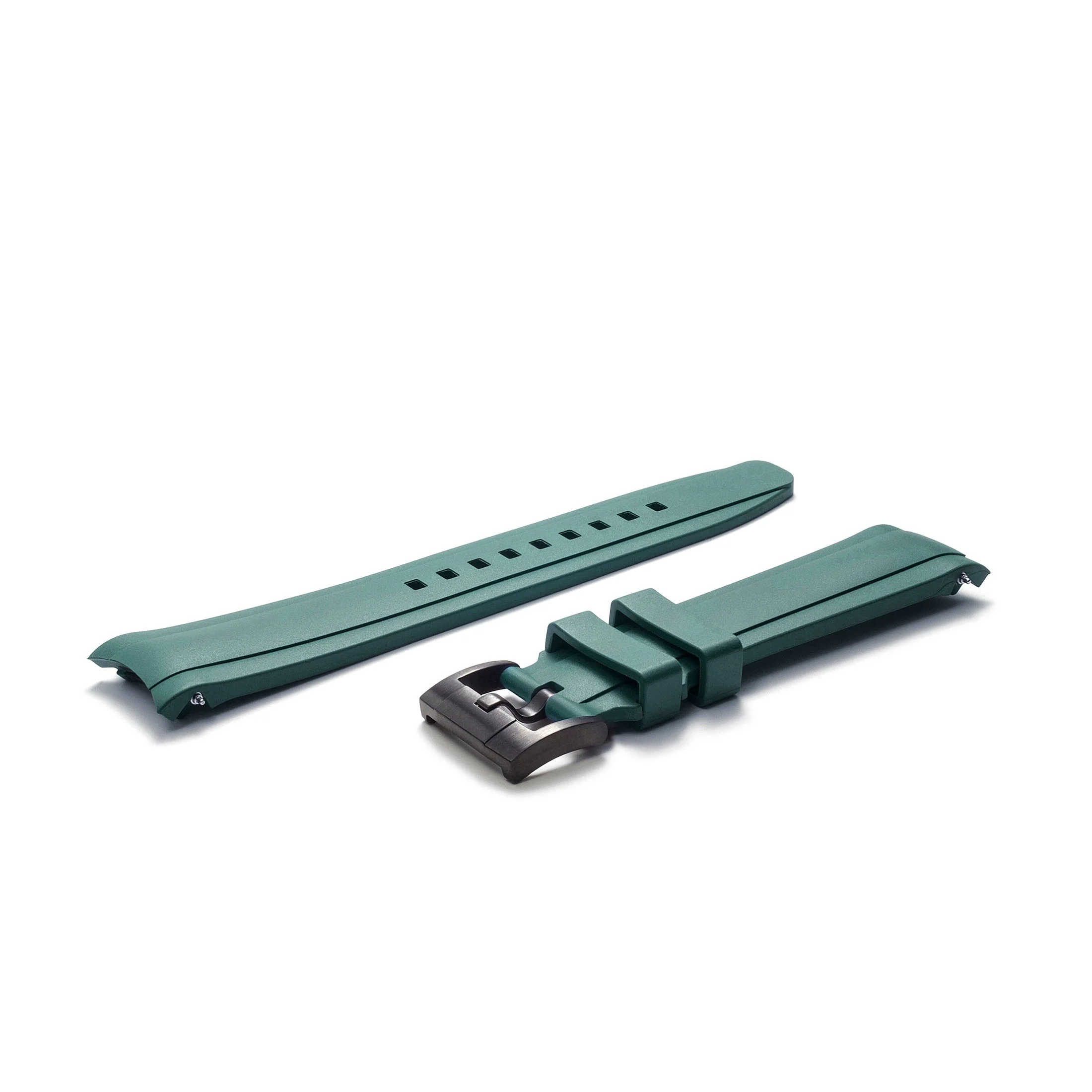 Curved End Rubber Strap for Rolex Submariner with Tang Buckle - Image 49