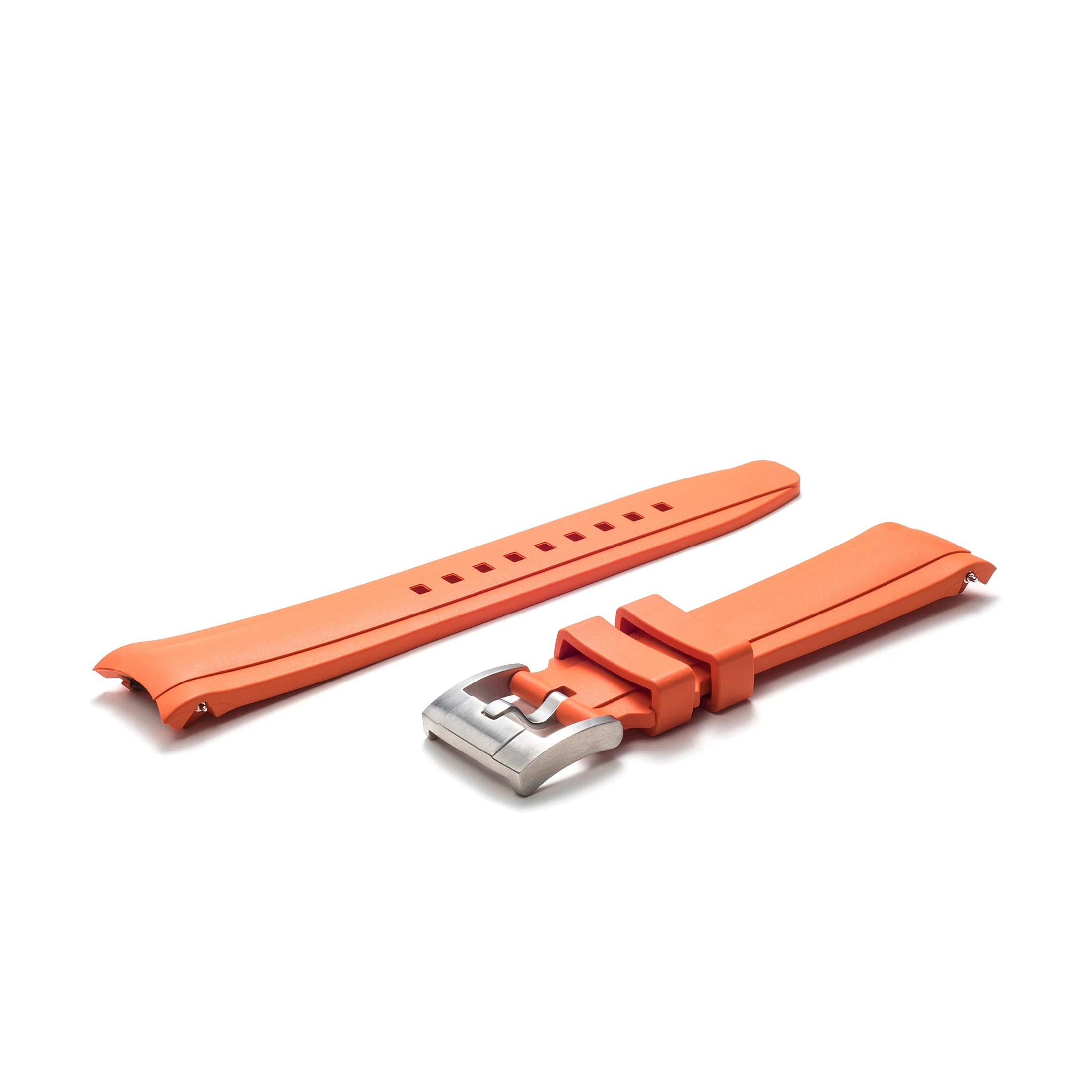 Curved End Rubber Strap for Rolex Submariner Ceramic with Tang Buckle - Image 58