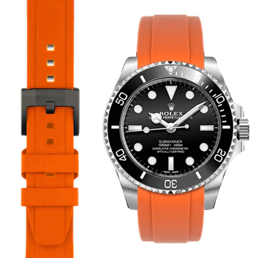 Curved End Rubber Strap with Tang Buckle for Rolex Sub Ceramic No-Date - Image 62