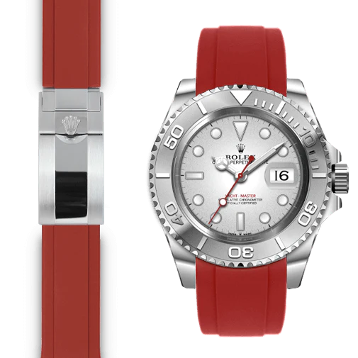 Curved End Rubber Strap for Rolex Yacht-Master Deployant - Image 6