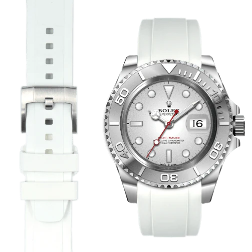 Curved End Rubber Strap for Rolex Yacht-Master with Tang Buckle - Image 68
