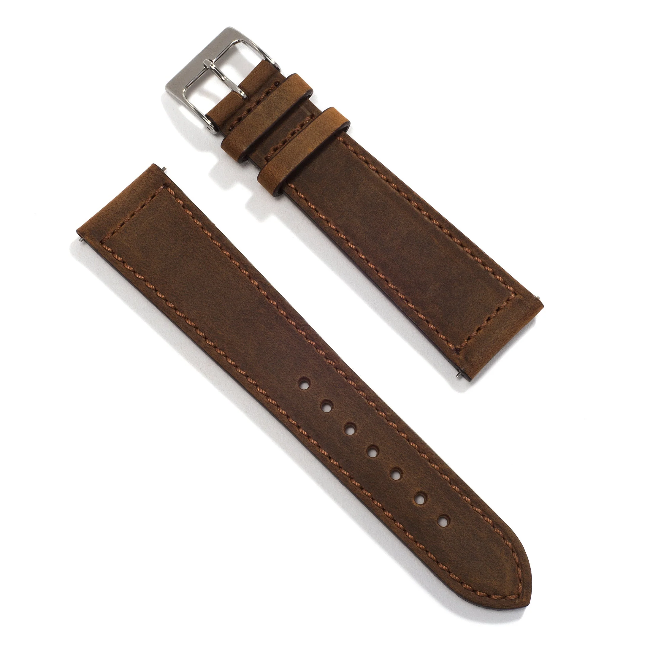 Universal Leather Watch Strap — Camel - Image 4