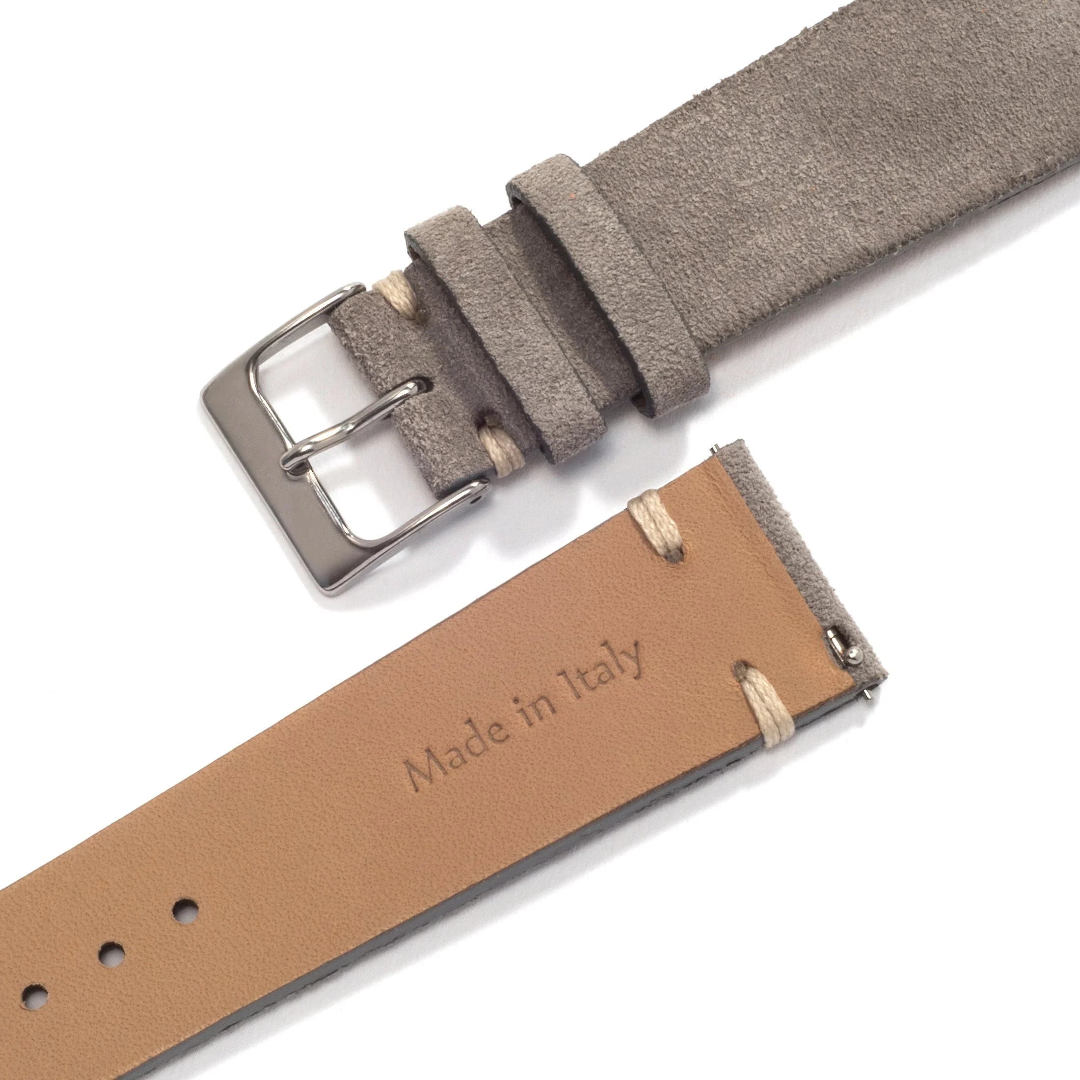 Universal Leather Watch Strap — Gray Vintage - Image 3