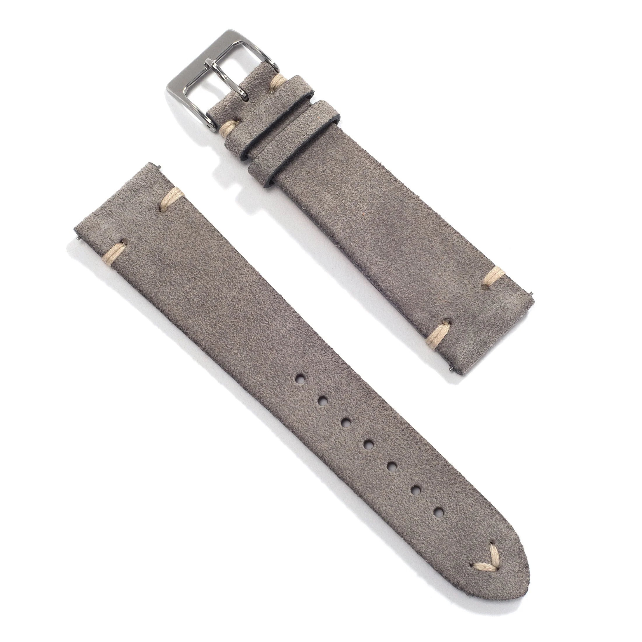 Universal Leather Watch Strap — Gray Vintage - Image 4