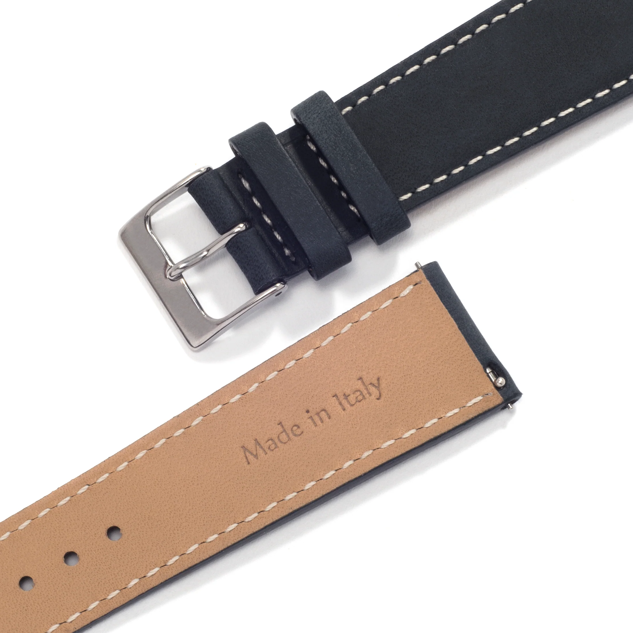 Universal Leather Watch Strap — Navy - Image 3