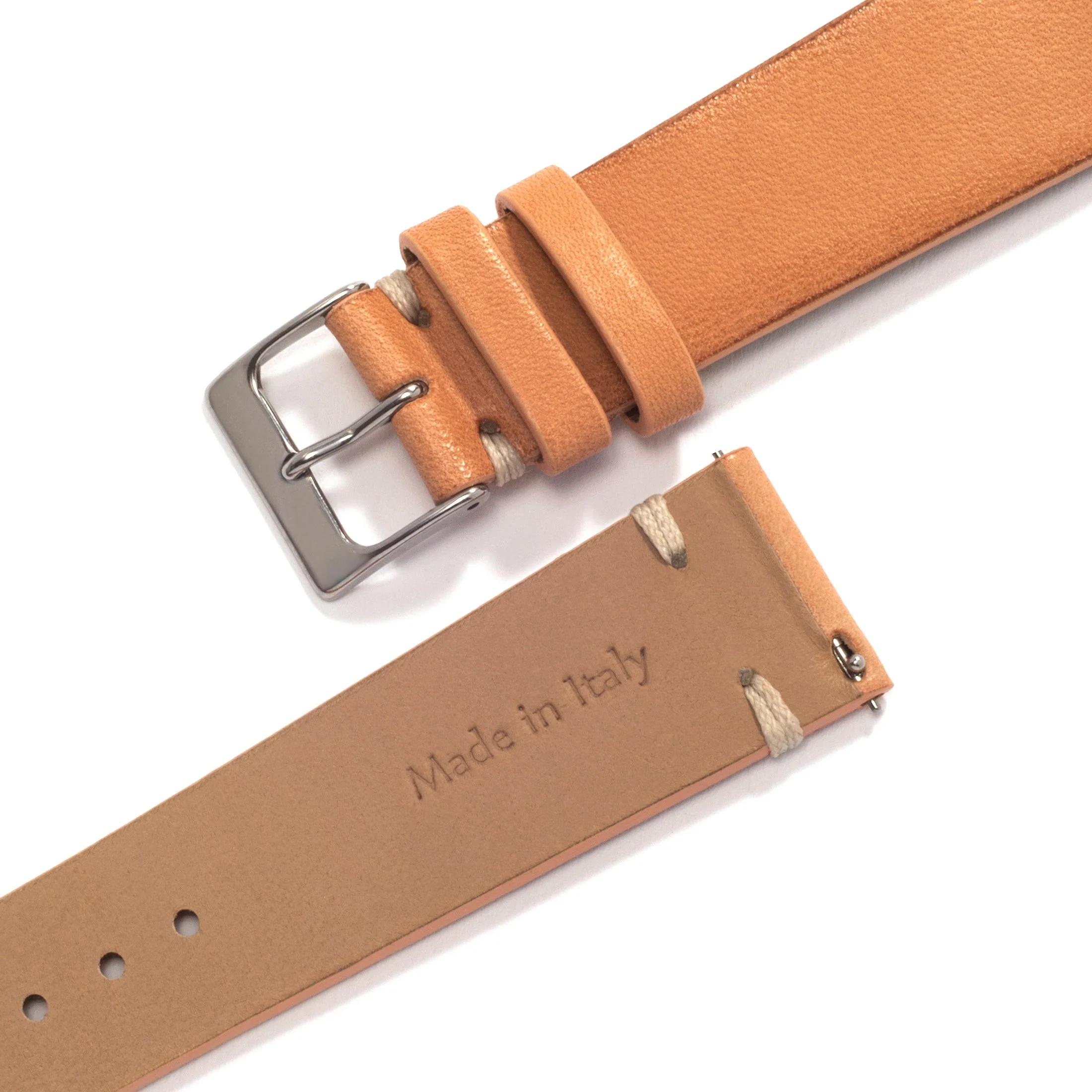 Universal Leather Watch Strap — Tan Vintage - Image 3