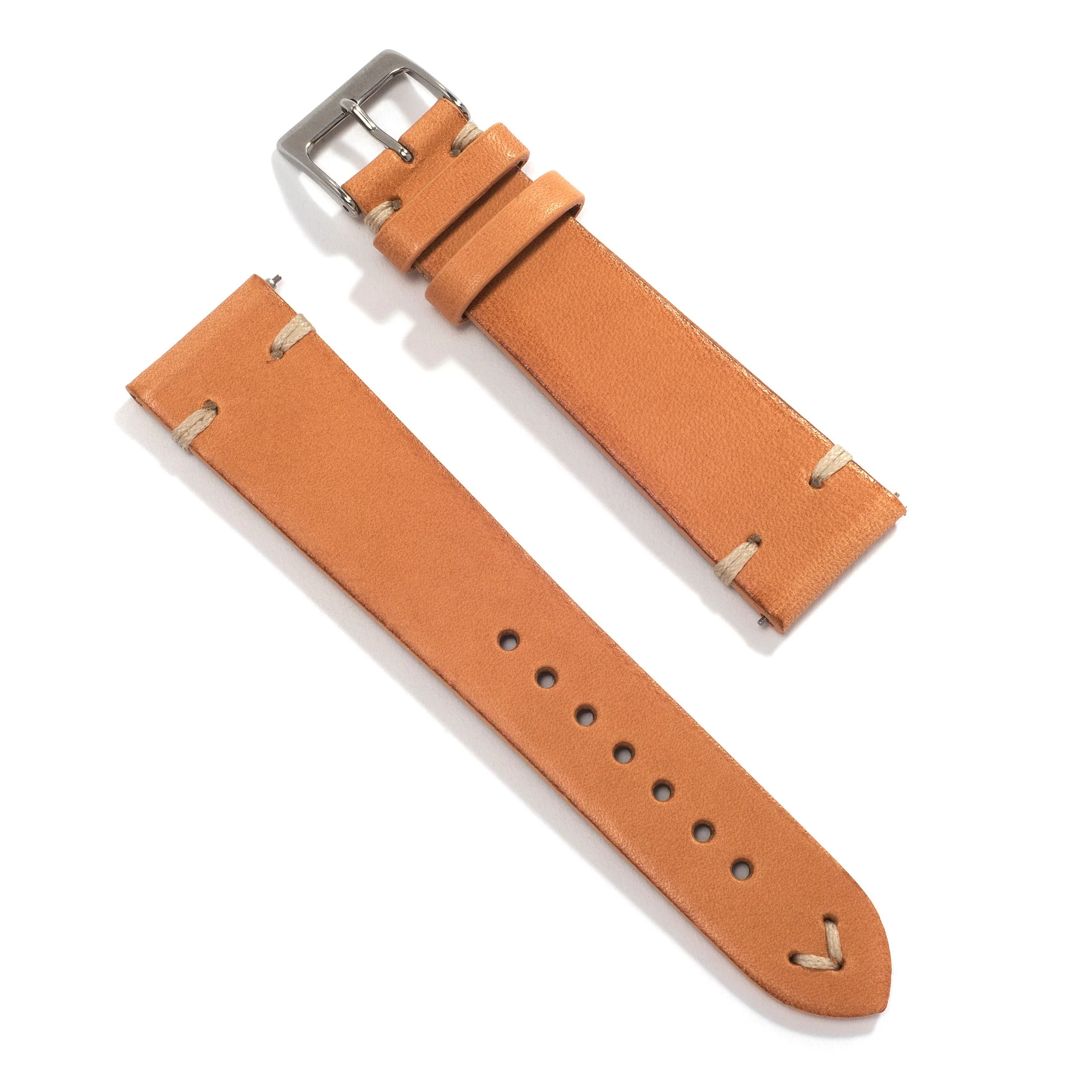 Universal Leather Watch Strap — Tan Vintage - Image 4