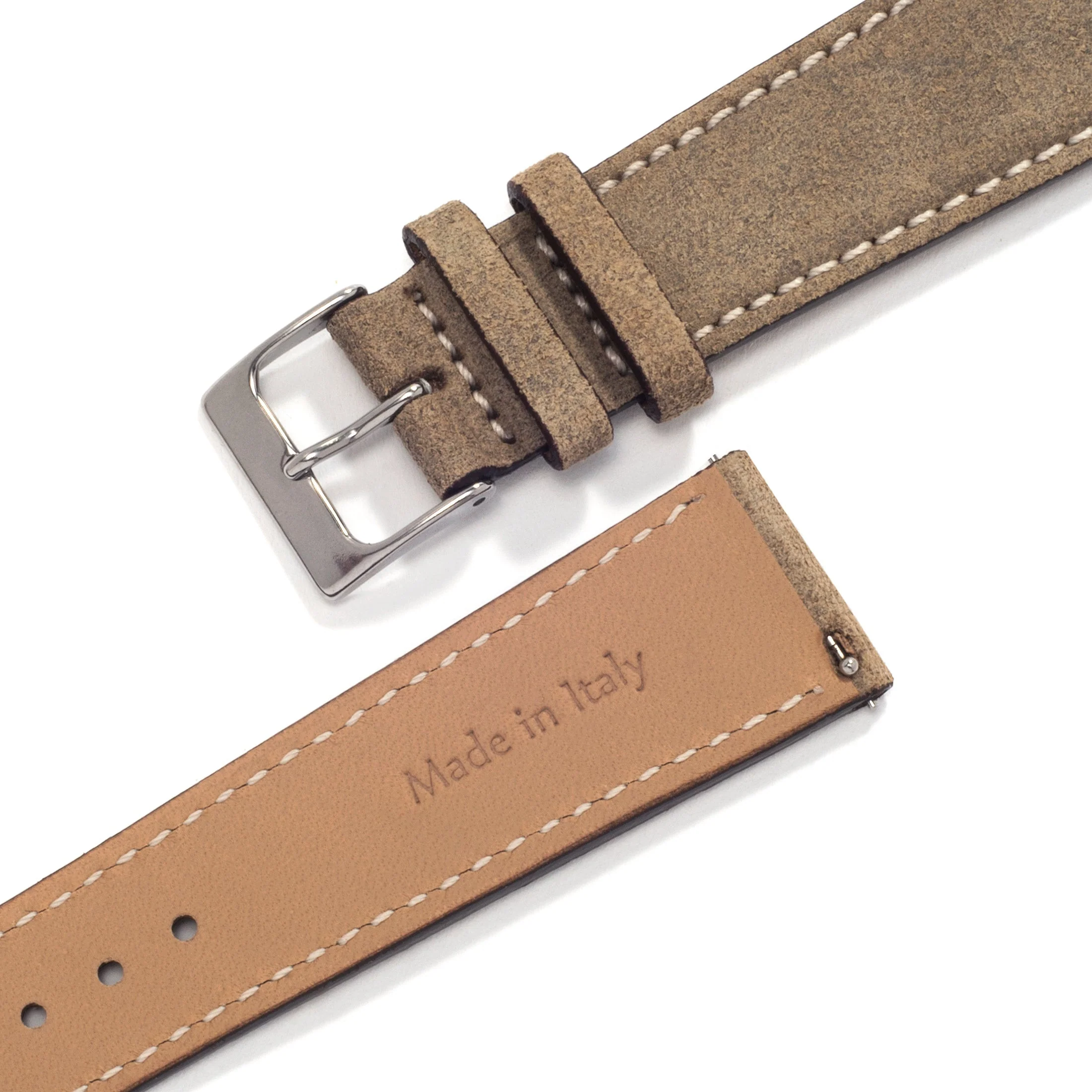 Universal Leather Watch Strap — Taupe - Image 3
