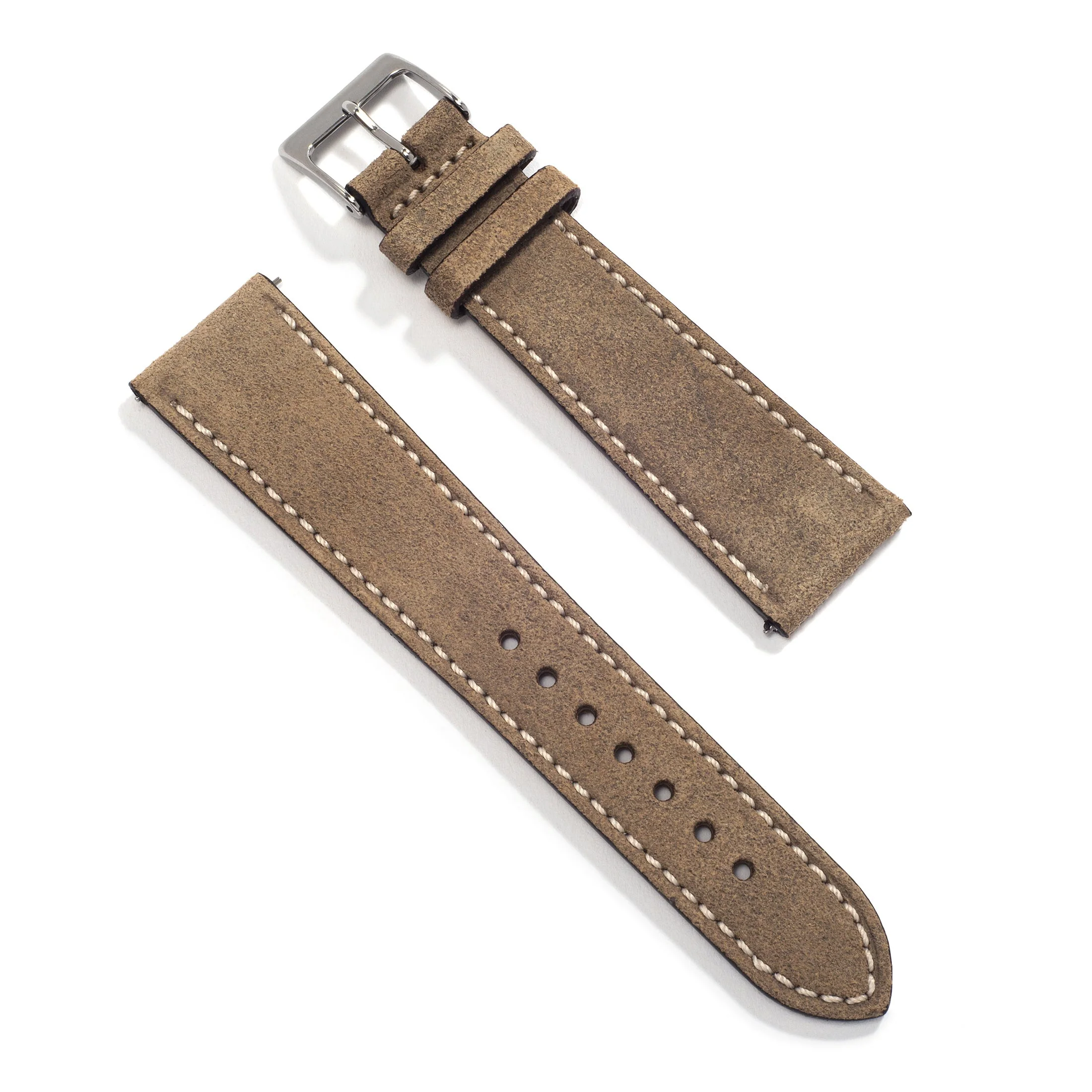 Universal Leather Watch Strap — Taupe - Image 4