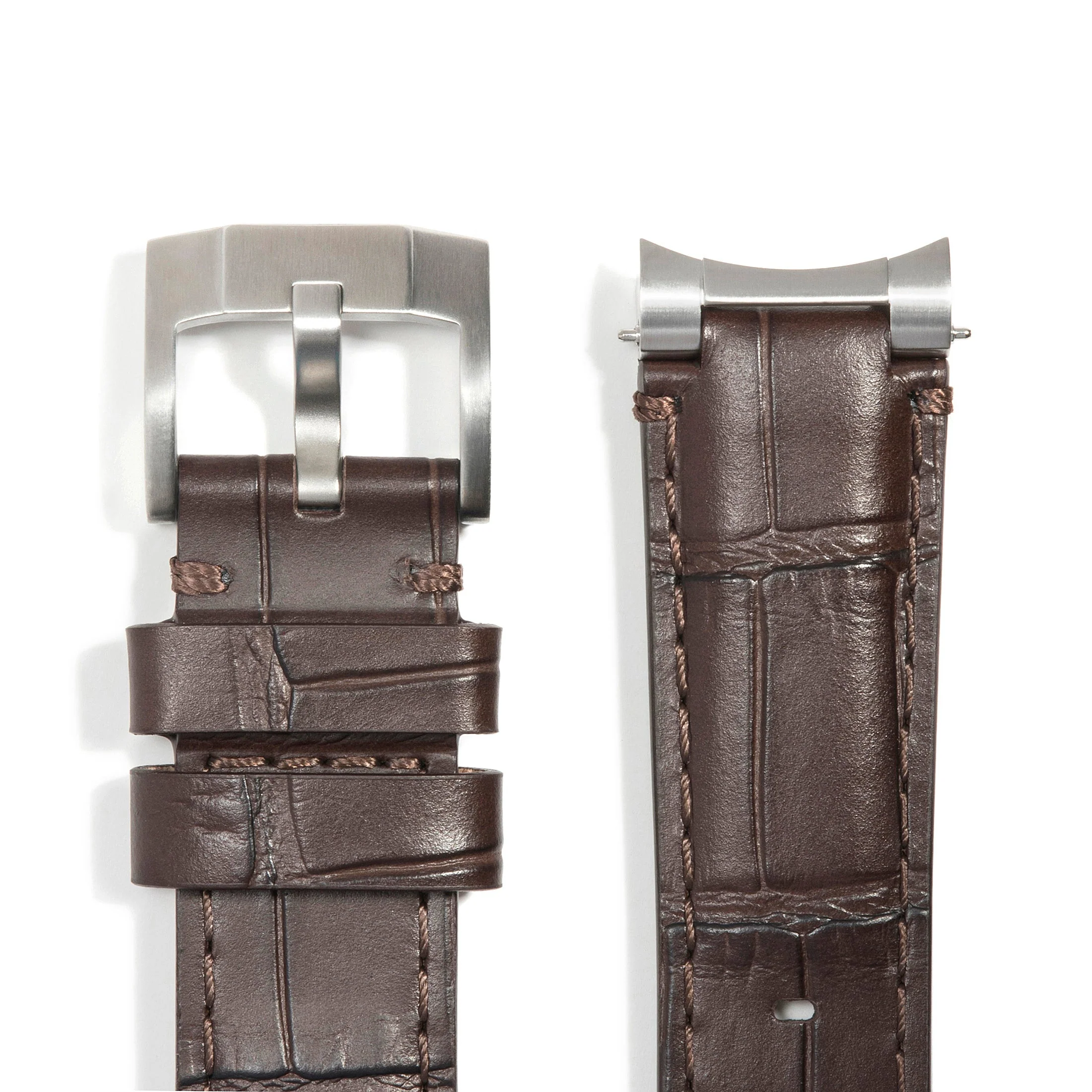 Steel End Link Leather Strap for Rolex GMT Master I & II with Tang Buckle - Image 8