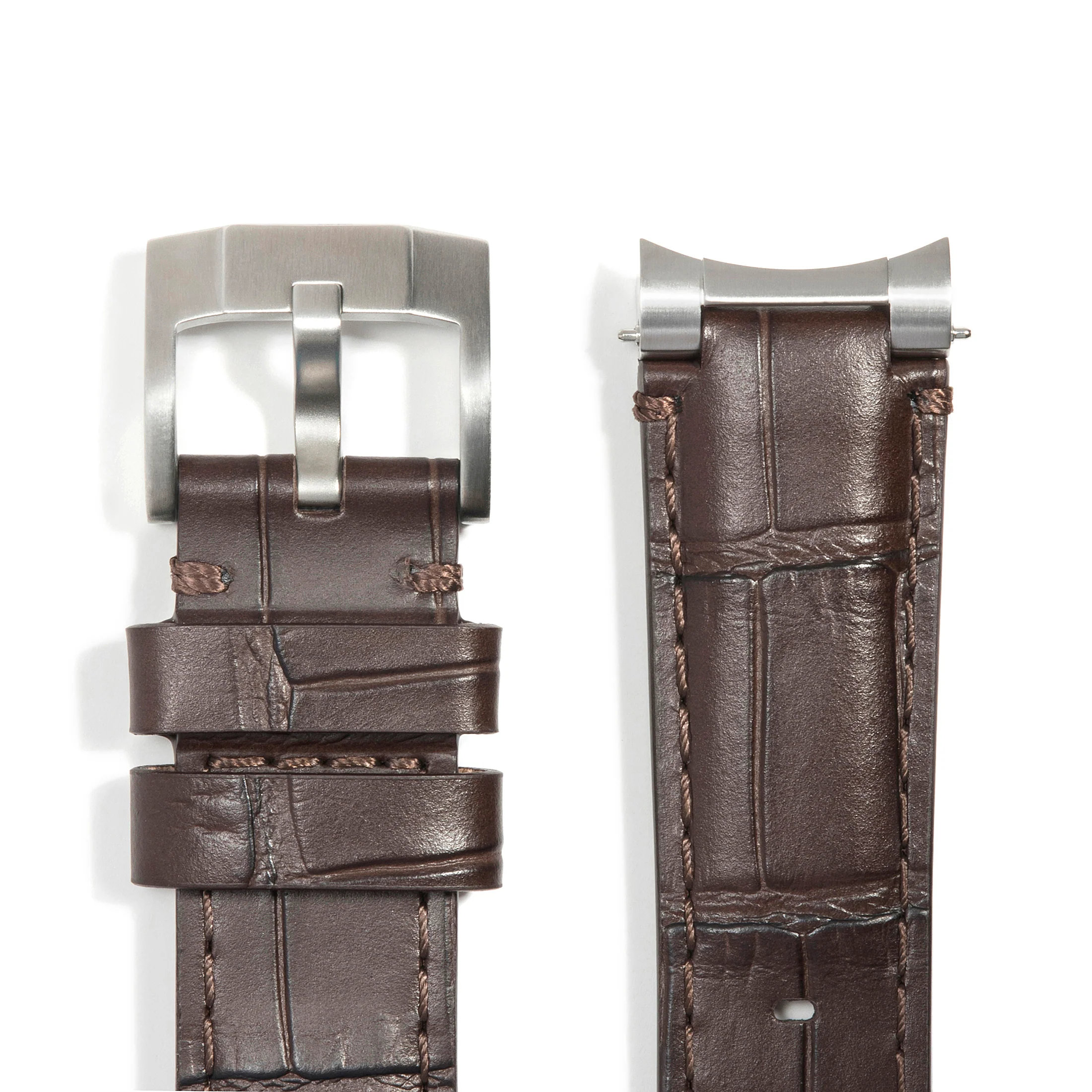 Steel End Link Leather Strap for Rolex Oyster Perpetual 39mm with Tang Buckle - Image 8