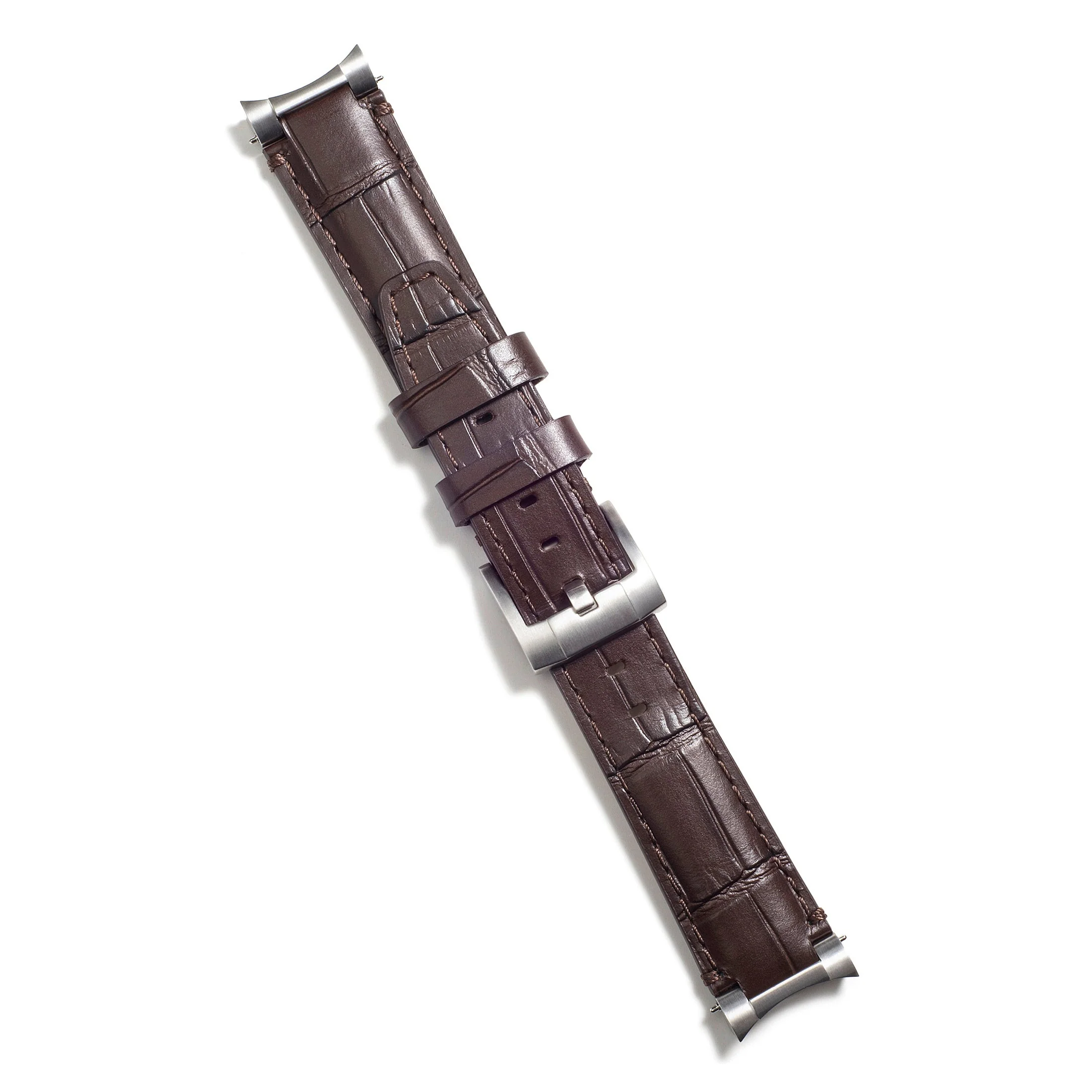Steel End Link Leather Strap for Rolex Submariner with Tang Buckle - Image 9