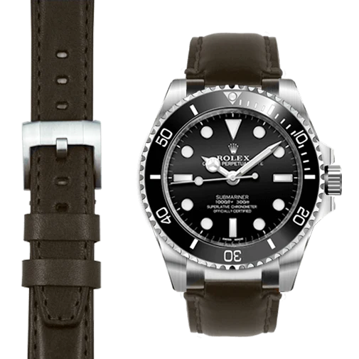 Steel End Link Leather Strap System for the Rolex Sub Ceramic No-Date - Image 6